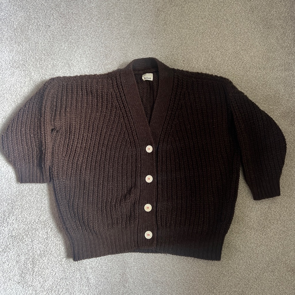 Babaa Earth 19 cardigan 100% Spanish wool